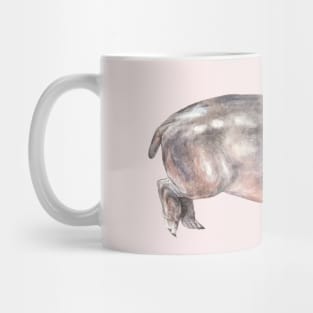 Watercolor Baby Tiptoeing Hippo Mug